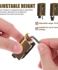 Heavy Duty Zinc Alloy Door Stop With Adjustable 10 to 20mm Range being adjusted by hand with Allen key