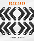 Heavy Duty Triangle Sheet Lifters For Three Ring Binders Kick Paper Curl To The Curb With These Solid Plastic Page Protectors 12 Pack shown.