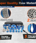 Heavy Duty Diamond Core Drill Bit Set That Runs Cool And Cuts Clean Through Porcelain Tile Ceramic Marble Granite Brick And Concrete Without Any Drama Or Waiting Around, displayed with advanced vacuum brazed technology.