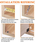 Installation guide for Black Heavy Duty Concealed Shaft Pivot Door Hinges Set For Wood Doors Cabinets Wardrobes And Showcases 2 Sets