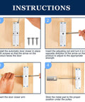 Installation instructions for Automatic Door Closer, Zinc Alloy Safety Spring Door Closer Adjustable 30 kg Closing Door Hinge (White).