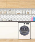 Laundry room with Hexagon Peel And Stick Tile Backsplash 12x12 Inch 3D Realistic Look Self Adhesive Kitchen Wall Bathroom