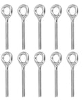 10 Pack M5 Eye Bolt and Eye Hook Kit in Stainless Steel for Hanging and Lifting, Boss Grade Heavy Duty Screw Eyelets for Wood and Metal Projects, Durable Ring Hooks for Solid Load Support, 10 stainless eye bolts
