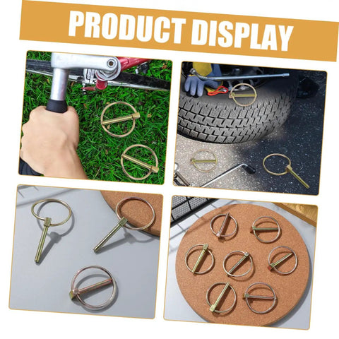 Heavy Duty Lynch Pin Kit Locking Pins Pro Grade For Tractors Trucks And Mowers Wear Resistant Clips For Secure Connections In Farming And Industrial Jobs Durable Construction For Tough Jobs, 3/16 inch lynch pins