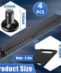 4 Pack 1U 24 Slot Horizontal Rack Cable Management Kit With Metal Finger Duct Organizer, Cover And Mounting Screws For 19 Inch Server Racks And Network Cabinets image showing dimensions and details.