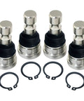 Four Piece Front Ball Joint Kit For Polaris RZR 570 800 900 And Ranger Sportsman 850 1000 Premium Upper And Lower Direct Fit Replacements With OEM Style Fitment 2010 To 2020, four ball joints and circlips