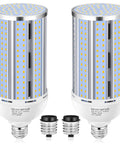 2 Pack 120W LED Corn Light Bulb Fanless 3000K Warm White 1200 Watt Equivalent E26 And E39 Mogul Base COB Lamp 15,800 Lumens