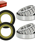 Steering Stem Bearing Seal Kit Fits FX FXWG FXST FLST XL FXR VRod And Most V Twin Touring Softail Dyna Sportster Models 1984 Through 2016 Durable Seal Pack For Smooth Steering And Long Lasting Performance showing bearings and seals