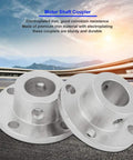 Rigid Flange Shaft Coupler Set 2 Pack 18mm Flange, 12mm Bore, M4 Motor Shaft Coupler made of heavy duty plated steel for CNC machines