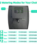 Sun Powered Drip Irrigation System For Outdoor Gardens And Potted Plants Auto Water 20 To 30 Pots With 12 Timing Modes display