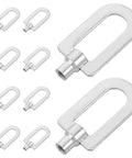 10 Piece Aluminum Welding Dent Puller Kit With 4mm Pull Rings For Auto Body Repair And Dent Removal Pro Grade Durable Sheet Metal Tools For Home Garage Shop Use Easy Pull Ring Setup, silver rings