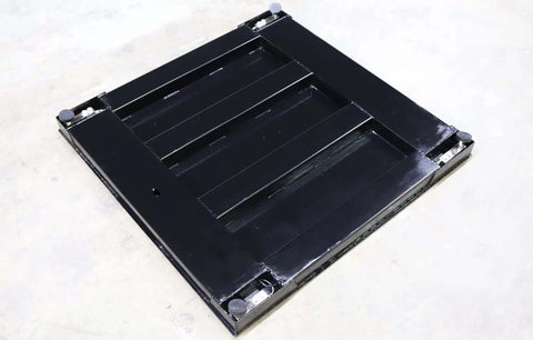Beefy Floor Scale For Pallets And Shipping In Warehouse Use With Smart Digital Indicator 48 By 48 Inches 10000 Lb Capacity Accurate To 1 Lb Built For Tough Industrial Environments And Long Life, top view