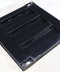 Top view of Beefy Heavy Duty Floor Scale For Pallets And Shipping, 48 By 48 Inch Industrial Platform Scale, black metal