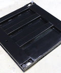 Heavy Duty 40 By 40 Inch Industrial Floor Scale With 5000 Lb Capacity And One Pound Accuracy, black steel deck view.