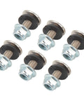 16 Piece Mudguard Bolt Washer Nut Screw Kit With M6 Threads For ATV Quad 4 Wheelers Built Beefy To Handle Rough Trails Secure Mounting Hardware
