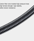 Close-up of carbon fiber weave hose for Night Glow Submersible Diving Pressure Gauge With 360 Degree Rotatable Readout And Pro Grade Performance