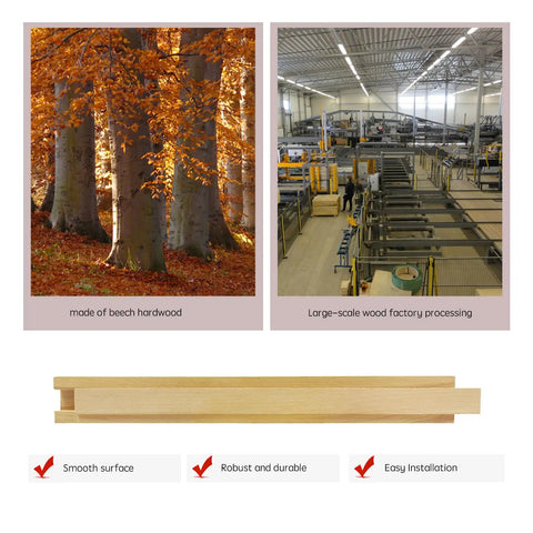 Tough Built Beech Wood Undermount Drawer Slides With Hella Smooth Gliding Bottom Rails And No Sweat Center Mount Track Replacement Kit For Home Furniture 15.7 Inch Runners in a wood processing factory.