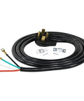 Heavy Duty 30 Amp Dryer Power Cord With Four Prong Plug, 10 Foot Copper Wire, Four Color Coded Eyelet Connectors, Durable Appliance Cable For Dryers And Electric Appliances, ISO 9002 Certified.