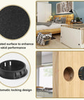 10 Pcs 38mm Plastic Hole Plugs Snap In Locking Hole Covers Circular End Caps for Furniture Posts Fencing Pipes in use.