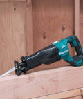 18V LXT Brushless Cordless Reciprocating Saw Tool Only With Variable Speed Trigger And Toolless Blade Change on wood surface
