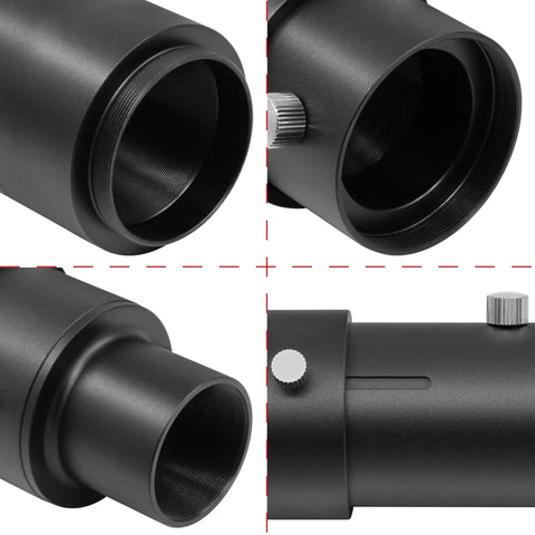 Close-up of 1.25 Inch Extendable Camera Adapter For Prime Focus Or Eyepiece Projection Astrophotography components