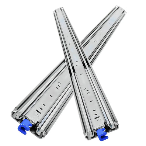 Heavy Duty Locking Drawer Slides Full Extension Cabinet Runners Tough As Nails Cold Rolled Steel Rust Proof Finish close-up view