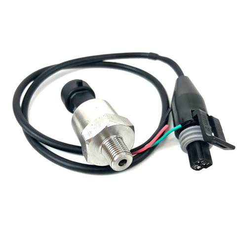 100 Psi Universal 5V Pressure Transducer Sender Sensor With Wiring Connector, 1 Eighth Inch Npt Thread, Stainless Steel Pressure Sensor
