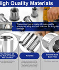 1/4-20 Aluminum Rivet Nuts Set With Threaded Inserts Rivnuts UNC Nutserts shown with threading and knurled features