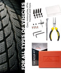 Heavy Duty Tire Repair Kit For Cars, Trucks, Motorcycles, And ATVs Complete Flat Fix Plug Set with tools and storage case