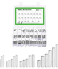 360 Piece Dowel Pins Set 22 Sizes Stainless Steel 304 Assortment Kit For Shelves And Furniture Fasteners Pro Grade Built To Last Easy Install Corrosion Resistant Hardware Essentials, 220-piece case with assorted stainless dowel pins