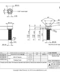 Pack Of Six Ten Thirty Two By Five Eight Inch Unf Socket Head Grade Five Titanium Machine Screws dimensions and details diagram.