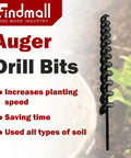 24 Inch Earth Auger Bit With 8mm Hex Shank For Yard Garden Planting Posts Or Umbrella Hole Digger Heavy Duty Steel Pro Grade image