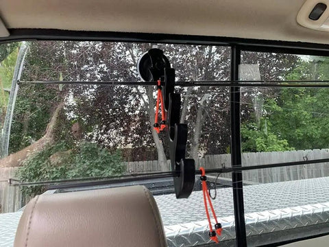 Adjustable Horizontal Fishing Rod Rack With Suction Cup Mount For Car Truck SUV Boat Holds Four Rods Easy To Install And Remove