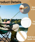 Person using fishing rod with Fly Tying Bobbin Set With Stainless Steel Threader And Ergonomic Handle For Easy DIY Flies