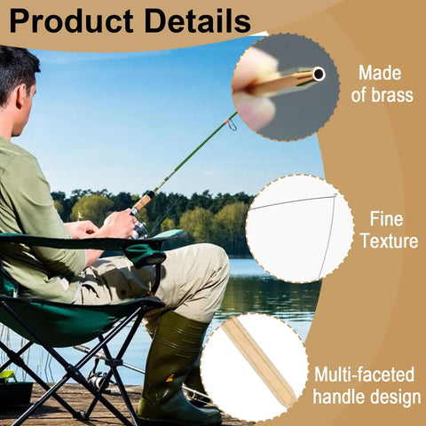 Person using fishing rod with Fly Tying Bobbin Set With Stainless Steel Threader And Ergonomic Handle For Easy DIY Flies