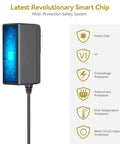 Heavy Duty 12V AC Adapter Wall Charger Power Cord Built Tough For Seamless Daily Plugs with Smart Chip Protection features.