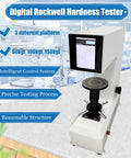 Kickass Digital Rockwell Hardness Tester With Slick Touchscreen Display And Pro Level Precision For Steel Plus Heat Treated Metals Easy AC110V Power with three platforms