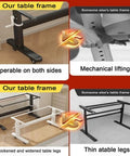Comparison of Heavy Duty Adjustable Industrial Desk Legs With Smooth Rolling Swivel Casters versus standard furniture frames.