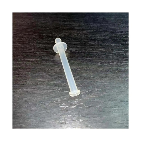 Transparent milk pipe from Leak Proof Milk Tank Kit For Nespresso F111 EN500 Coffee Machine Replacement Set, on dark surface.