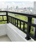 Heavy Duty Galvanized Steel Balcony Railing Extension Kit Rock Solid Fence Height Extender for Low Walls enhancing urban balcony view.