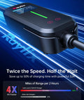 32A Level 2 EV Charger 240V 7.68kW Portable With 21ft Cable Adjustable Current And Delay SAE J1772 Compatible NEMA 14-50