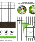 Set Of 25 No Dig Garden Fence Panels, Rustproof Metal Wire, 17 Inches High By 27 Feet Long, Dog And Rabbit Barrier illustration