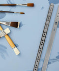 Sliding Drawer Slides Replacement Rails Two Pack With Smooth Ball Bearing And Frictionless Movement on blue background