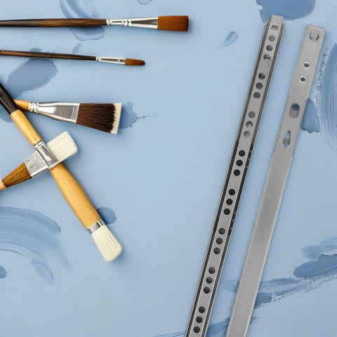 Sliding Drawer Slides Replacement Rails Two Pack With Smooth Ball Bearing And Frictionless Movement on blue background