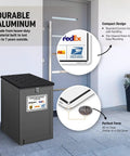 Premium 7 X 10 Inch Rustproof Aluminum Delivery Instructions Metal Sign For Amazon And FedEx And Ups Package Drop Off Outside Keep The Mail Pretty Dang Safe With This Straight Up Built Tough Mailbox Plaque on a durable aluminum mailbox.