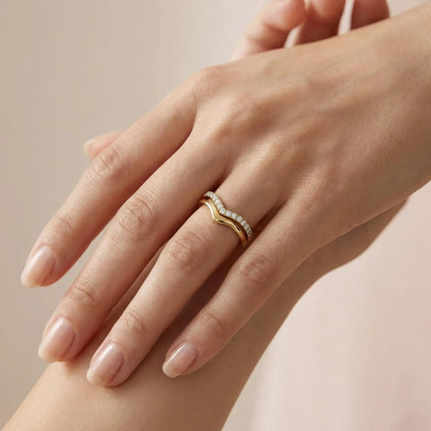 Stackable Pinky Ring For Women Stainless Steel Solitaire Band In Gold Silver Rose Gold And Black Non Tarnish Wedding Ring