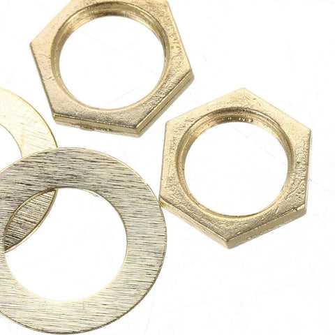 Must-Have Do It Yourself Quartz Clock Nuts And Washers Kit For Wall Clocks Assembly Fixing Hardware Set Replacement Parts For Clock Repair Multipurpose Clock Repair Tools And Accessories Easy Install Durable Clock Mechanism Hardware brass nuts and washers set