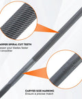 Close-up of Three Sixteenth Inch Round Chainsaw Chain File Kit Pro Grade Four Point Eight Millimeter Round Saw Chain File For.325 Pitch
