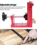 Pocket Hole Jig Kit Pro Grade With 3 In 1 Adjustable Drill Guides in use with wooden planks, showing adjustable design.