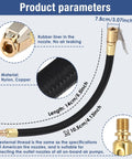 Tire Inflator Extension Hose With Quick Inflation Chuck Adapter with nylon, copper, 14cm length, 300 PSI rating
